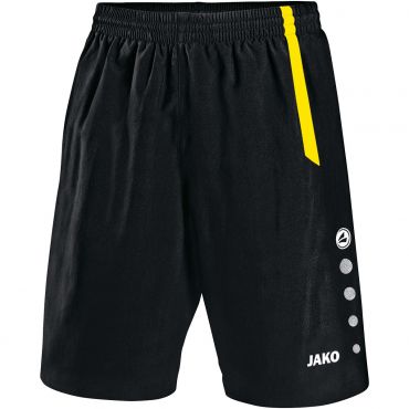 JAKO Short Turin 4462 Zwart Geel